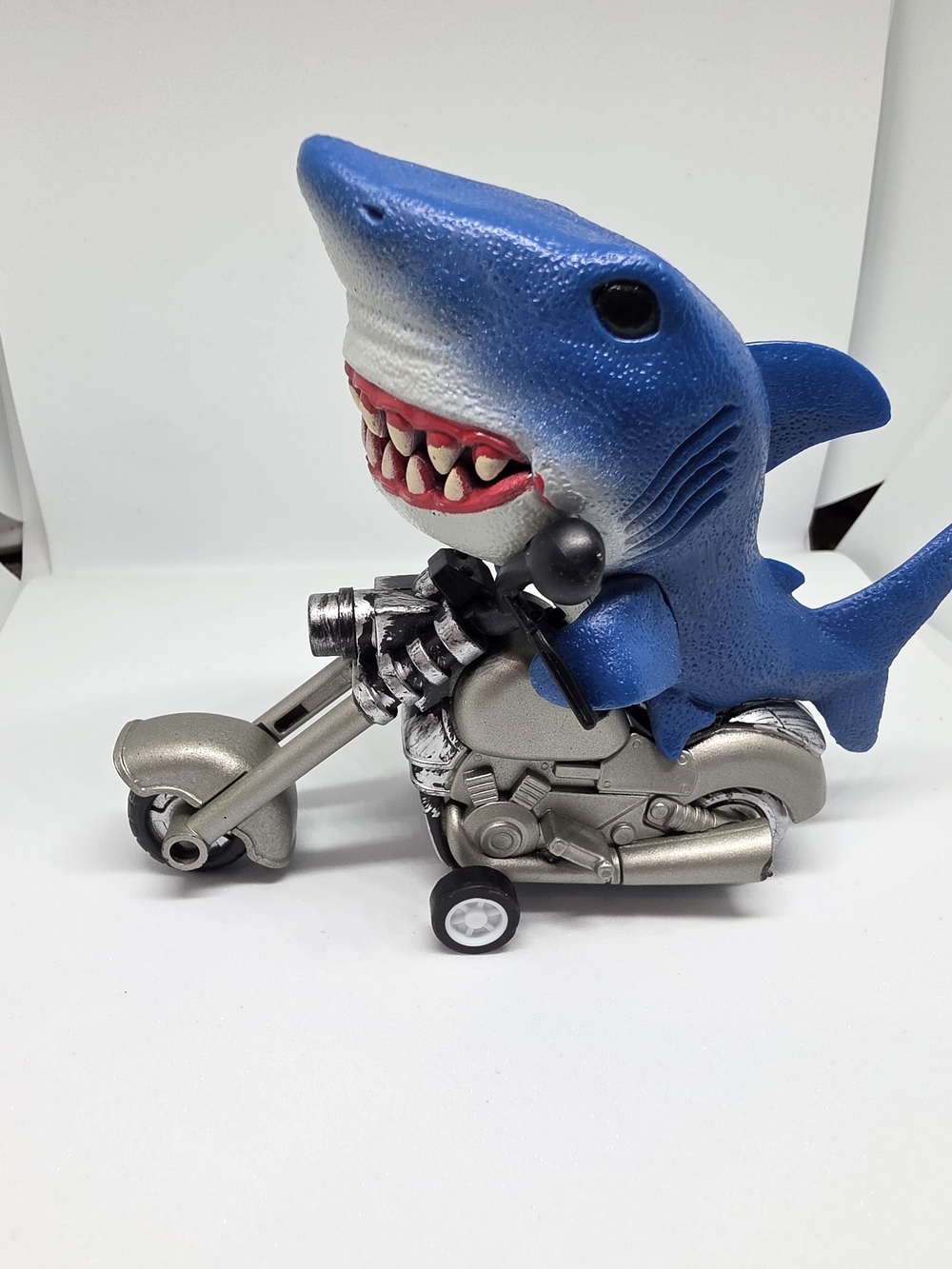 Blue Shark Motorcycle Toy - Kids Fun Ride-On Figure